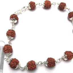 apnisanskriti Rudraksha 958 Silver Bracelet image 3