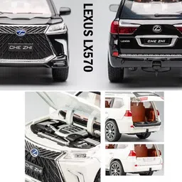navrangifashion Navrangi 1:24 Scale Lexus LX570 Metal Alloy Die-Cast Pull Back with Open Doors image 3