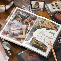 krithi 346pcs Aesthetic Journal Supplies Kit, Perfect for Gifting, Time Travel Theme, Scrapbook Kit-picture-10