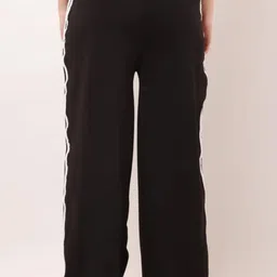 krishna enterprises Pack of 2 Women Striped Black, Beige Track Pants image 2