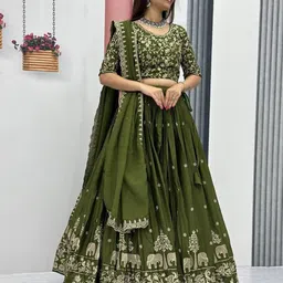 pedr trends Embroidered Semi Stitched Lehenga Choli-picture-35