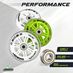 jaspo Radar Edge 100mm Adjustable Inline Skates, Aluminium Frame, ABEC-7 Bearing In-line Skates - Size UK 6-8 UK image 5