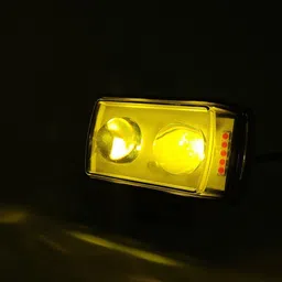 motoroys Universal Mini Double Lens Fog Light with yellow & White Flashing Light sg156 Interior Light Car LED (12 V, 20 W) image 5