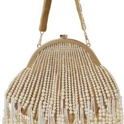 Women White, Gold Potli-image-15