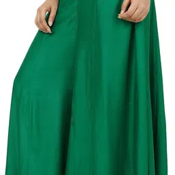dwears Women Flared Green Viscose Rayon Trousers image 3