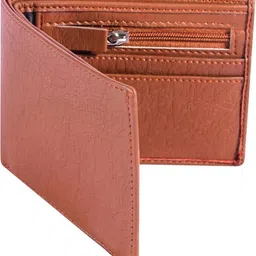 Men Casual Brown Artificial Leather Wallet-image-15