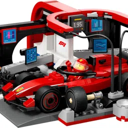 lego City F1 Pit Stop & Pit Crew with Ferrari Car Racing Vehicle Toy 60443 image 2