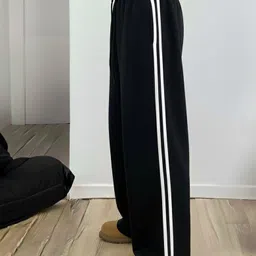 dockstreet Men Striped White Track Pants-picture-37