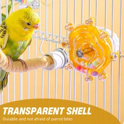 verilux Bird chew toy swiveling parrot toy with colorful beads for small birds Plastic Chew Toy For Bird image 5