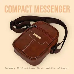 parsley Tan Men Sling Bag Casual Crossbody Daytrip Office College Side Sling Bag For Men image 5