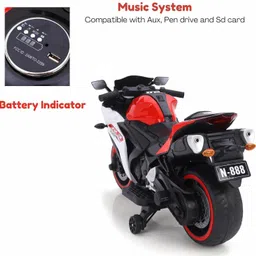 shipeeship Rechargeable Battery Operated Ride on Bike for Kids, Bike Battery Operated Ride On image 4