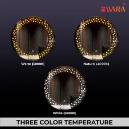 krelix Wall Mounting Mirror with Light 24X24 inch Bathroom Mirror image 4