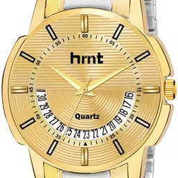 swi55un Premium Water Resistant Scratch Resistant Quartz Branded Hands Two Tone Watch Analog Watch - For Men Original Two Tone Chain Golden Plated Date Functioning Mens Wrist Watch image 2