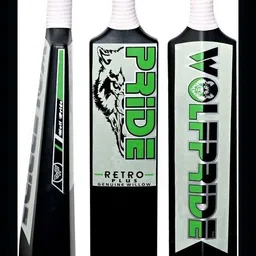Retro+ Green & White Grip Black 8-N-WP192_PK324 PVC/Plastic Cricket Bat For 15+ Yrs-image-41