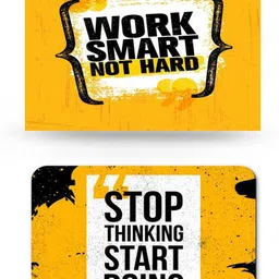 SMULY MOUSEPAD COMBO PACK OF 2 (WORK SMART NOT HARD AND STOP THINKING Mousepad-picture-24