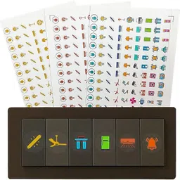 rsb hub 1.5 cm 500+ Switch Board Button Stickers for Home,30+ Icons for Fan Light Fridge AC Self Adhesive Sticker-picture-20