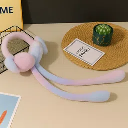 Cute rainbow rabbit ear-moving Earmuff for kids Ear Muff-image-31