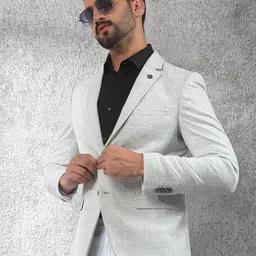 crimsoune club Men Checkered Single Breasted Casual Blazer image 3