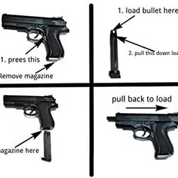 dashify NMini Toy Gun PUBG Pistol with 8 Round Barell and 6 mm Plastic 50 BB Bullet Darts & Plastic Bullets image 4