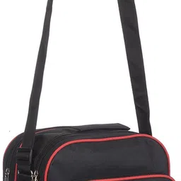 Men & Women Black, Red Messenger Bag - Regular Size-image-3