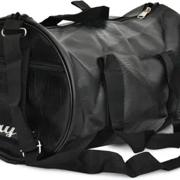 infinite 30 L Gym Duffel Bag - Faux Leather Duffel Gym Bag, Duffel Sports Bag, Cylindrical Bag - Black-picture-12