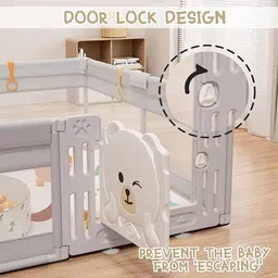 nucarture Baby Playpen Kids Play Area with Foldable Safety Mesh Children Indoor Playard image 3