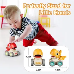 cravingkart Dinosaur Whistle Car Toy for Toddlers – Friction-Powered Press & Go Dino Vehicle image 2