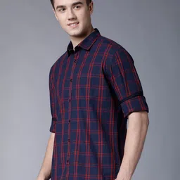 highlander Men Slim Fit Checkered Spread Collar Casual Shirt image 2