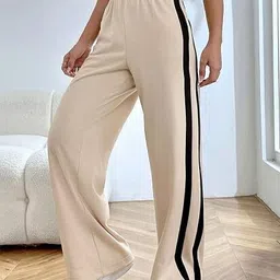 enterprises himani Women Striped Gold Track Pants image 4