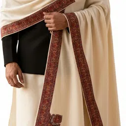MUFFLY Wool Embroidered Men Shawl image 1