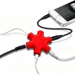 Triangle Ant Red Amazing RockStar Audio Splitter 6 Port Splitter Phone Converter image 2