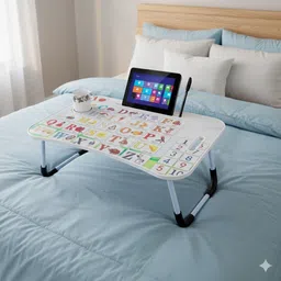 kiara quality first Ludo Prints Protable Foldable Table for Study & Work, Best for Work Home Wood Portable Laptop Table-picture-14