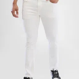 spykar Men Slim Mid Rise White Jeans-picture-13