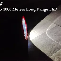 shoptric 2 mode rechargeable 1 km long range beaming 80w dual side light laser torch 10 hrs Torch Emergency Light image 4