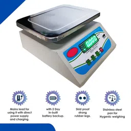 ACU-CHECK Electronic Compact Scale Digital Kitchen Weighing Scale 30kg 1g Electronic Scale Weighing Scale image 2