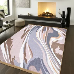 flipkart smartbuy Brown Polyester Carpet image 1