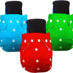 aerex Reusable Daiper for Baby Cotton 3 Diapers & 3 Black Insert Pads For 0 to 3 Year-picture-14