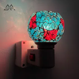 blosmos Ceramic Glass Aroma Diffuser with LED Light for Home & Office Use (M-02) Glass Incense Holder image 1