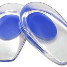 synodic 1 Pair Blue Foot Care Gel Silicone Shock Cushion Orthotic Insole Plantar Heel Support image 1