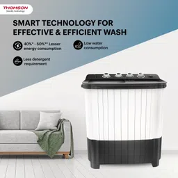 thomson 8 kg Semi Automatic Top Load Black, White image 4