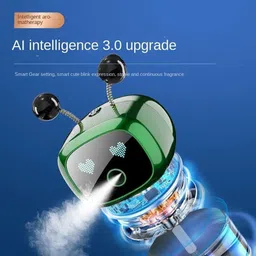 acube mart Alein/ Robot car aromatherapy automatic spray fragrance for car (black) Car AI perfume Air Purifier image 3