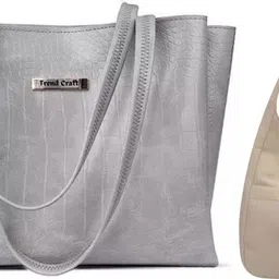 trendycraft Women Grey, White Shoulder Bag image 1