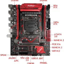 JieShuo X99 Intel Xeon 2.80Ghz V3 + 16GB RAM Combo Motherboard image 4