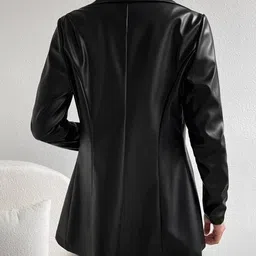tandul Women Solid Single Breasted Casual Blazer image 2