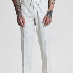 snitch Men Regular Fit Beige Polyester Trousers-picture-12