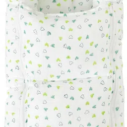 mom's home Baby Organic Cotton Muslin Sleeping cum carrying Nest Bag- Heart- 0-11 Months Sleeping Bag image 2