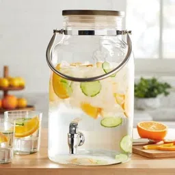 rraarr 5500ML Mason Jar Table Top Infused Water & Beer Dispenser Airtight Lid for Home Bottled Water Dispenser-picture-19
