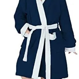 rangoli Dark Blue Large Bath Robe-picture-13
