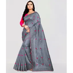 mm venture Embroidered Bollywood Silk Blend Saree-picture-13