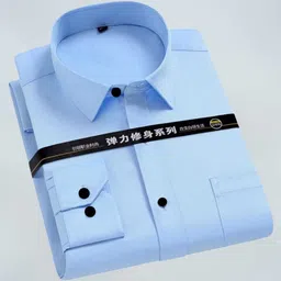 tanhar fashion Men Regular Fit Solid Spread Collar Formal Shirt-picture-10